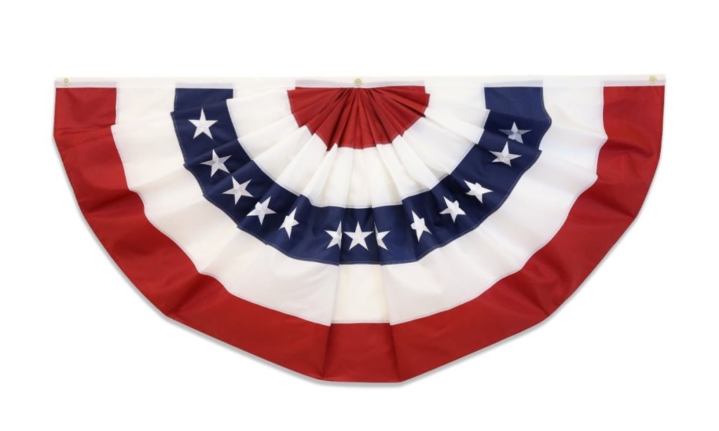 USA Embroidered Bunting Flag 3x1.5ft - Flags Importer