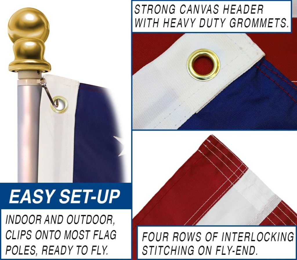 USA Embroidered Flag 2x3ft - Flags Importer