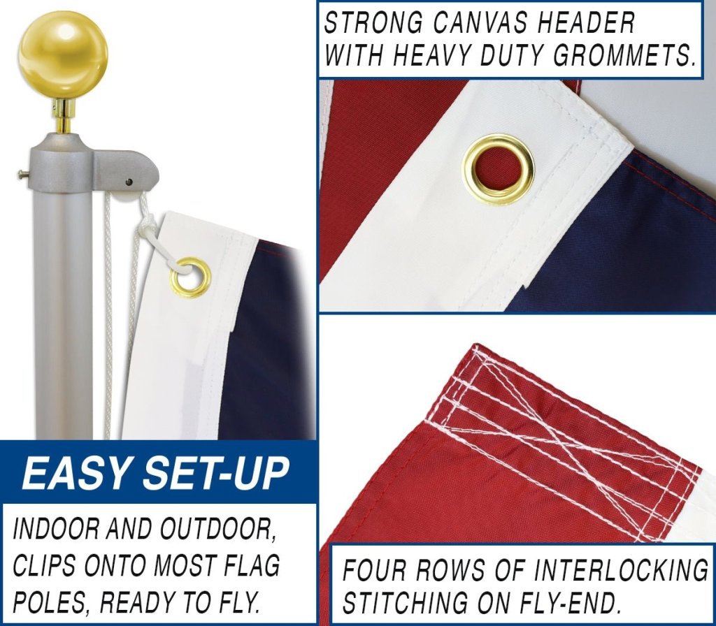 USA Embroidered Flag 4x6ft - Flags Importer