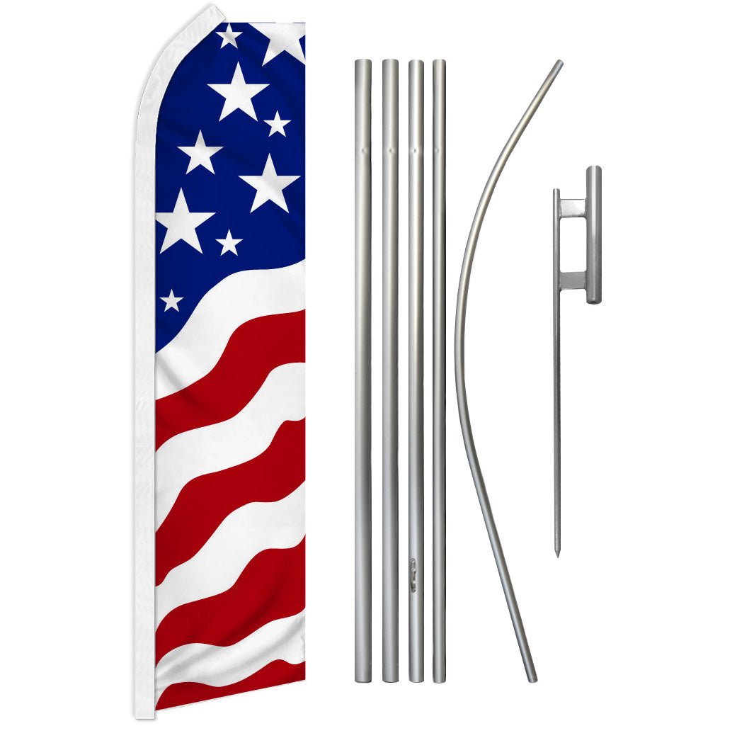 USA New Glory Super Flag & Pole Kit - Flags Importer