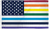 USA Rainbow (Old Glory) Flag 3x5ft Poly - Flags Importer