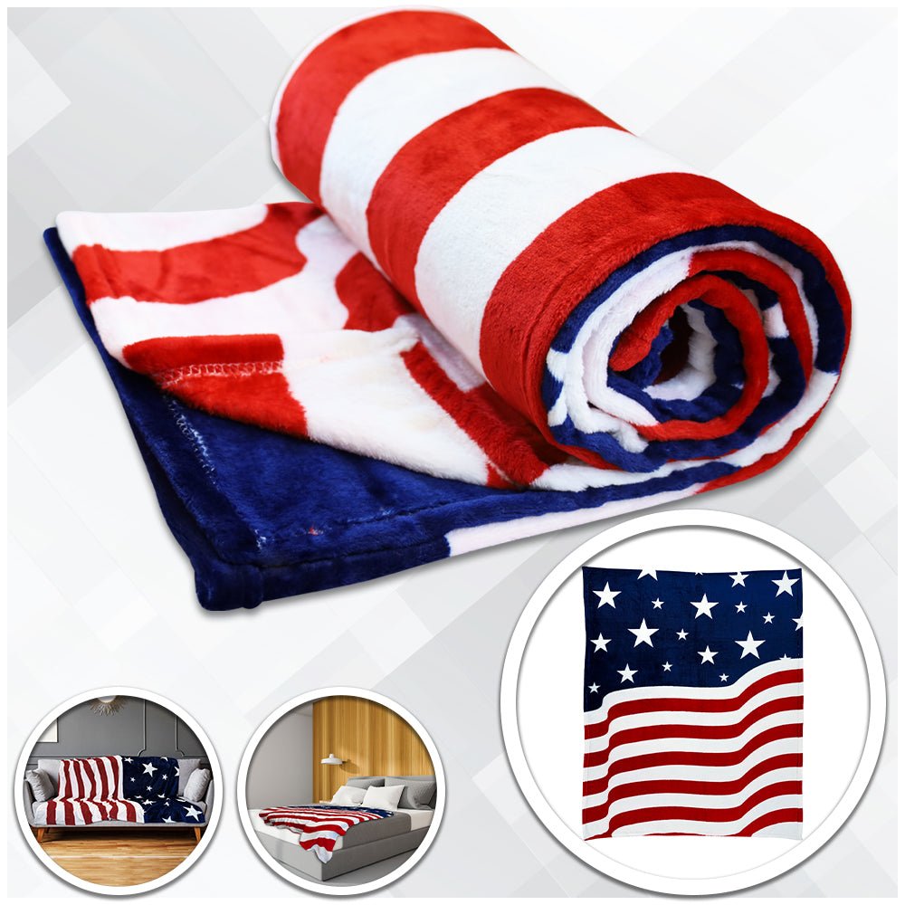 USA Star Spangled Soft Plush 50x60in Blanket - Flags Importer