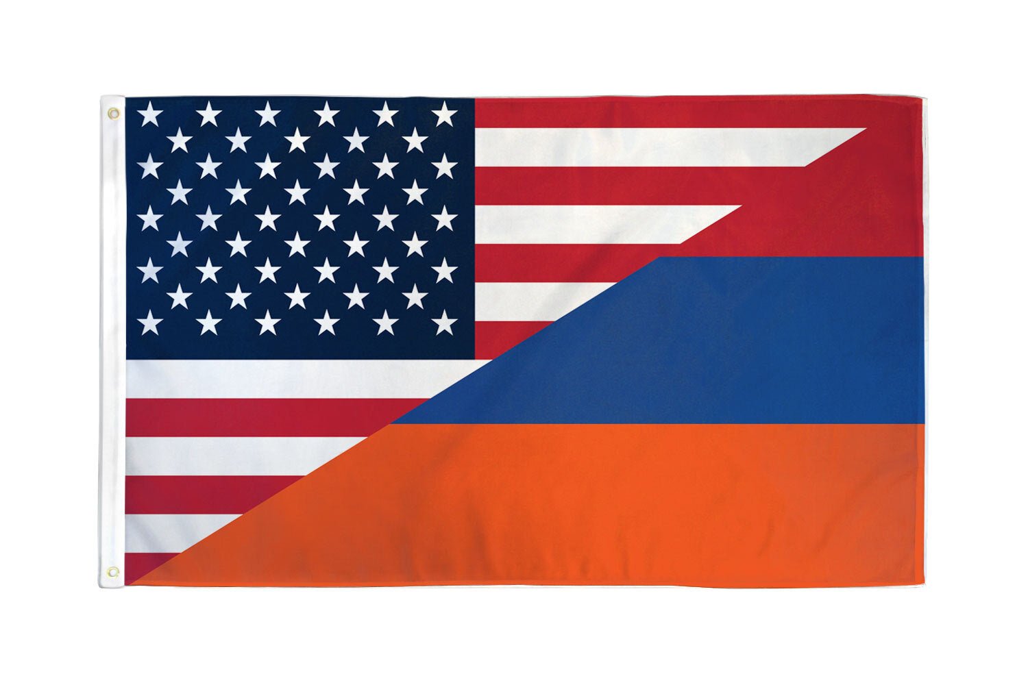 USA/Armenia Combination Flag 3x5ft Poly - Flags Importer