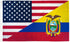 USA/Ecuador Combination Flag 3x5ft Poly - Flags Importer