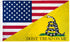 USA/Gadsden Combination Flag 3x5ft Poly - Flags Importer