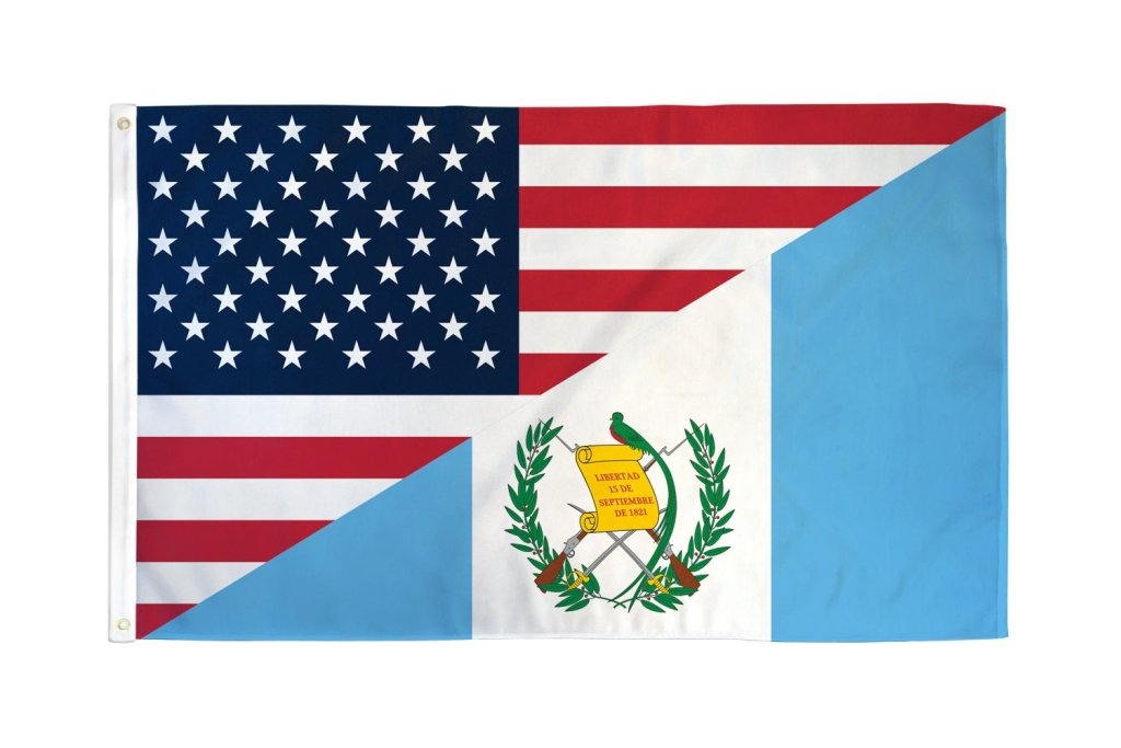 USA/Guatemala Combination Flag 3x5ft Poly - Flags Importer