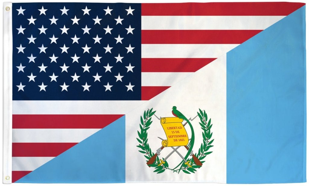 USA/Guatemala Combination Flag 3x5ft Poly - Flags Importer