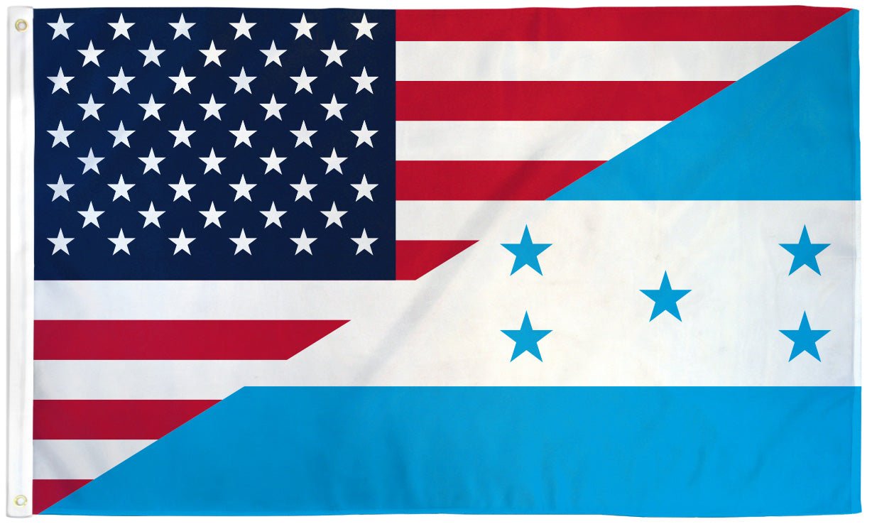 USA/Honduras Combination Flag 3x5ft Poly - Flags Importer