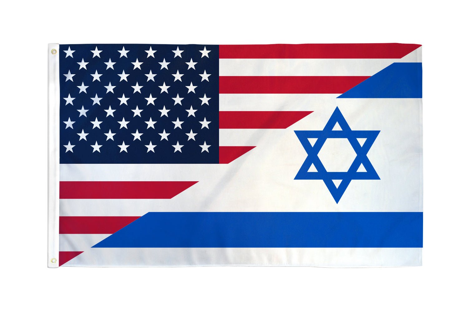 USA/Israel Combination Flag 3x5ft Poly - Flags Importer