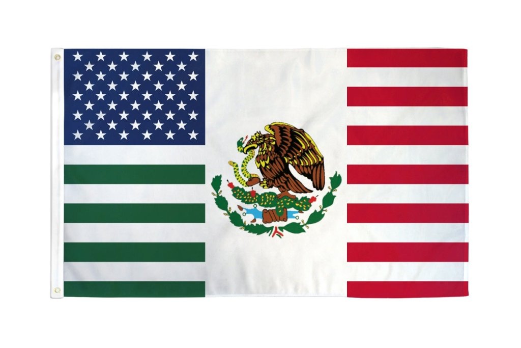 USA/Mexico Friendship Flag 3x5ft Poly - Flags Importer