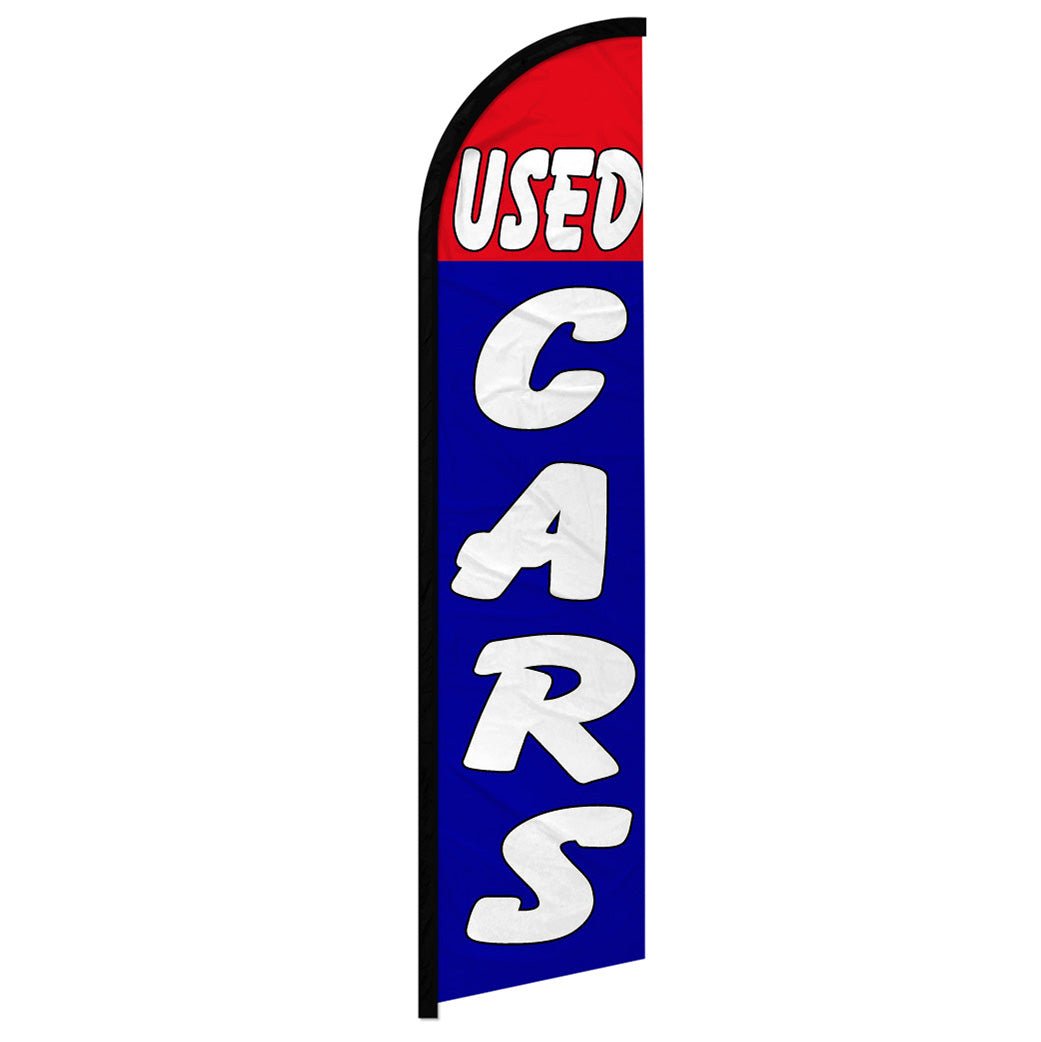 Used Cars (Red & Blue) Windless Banner Flag - Flags Importer