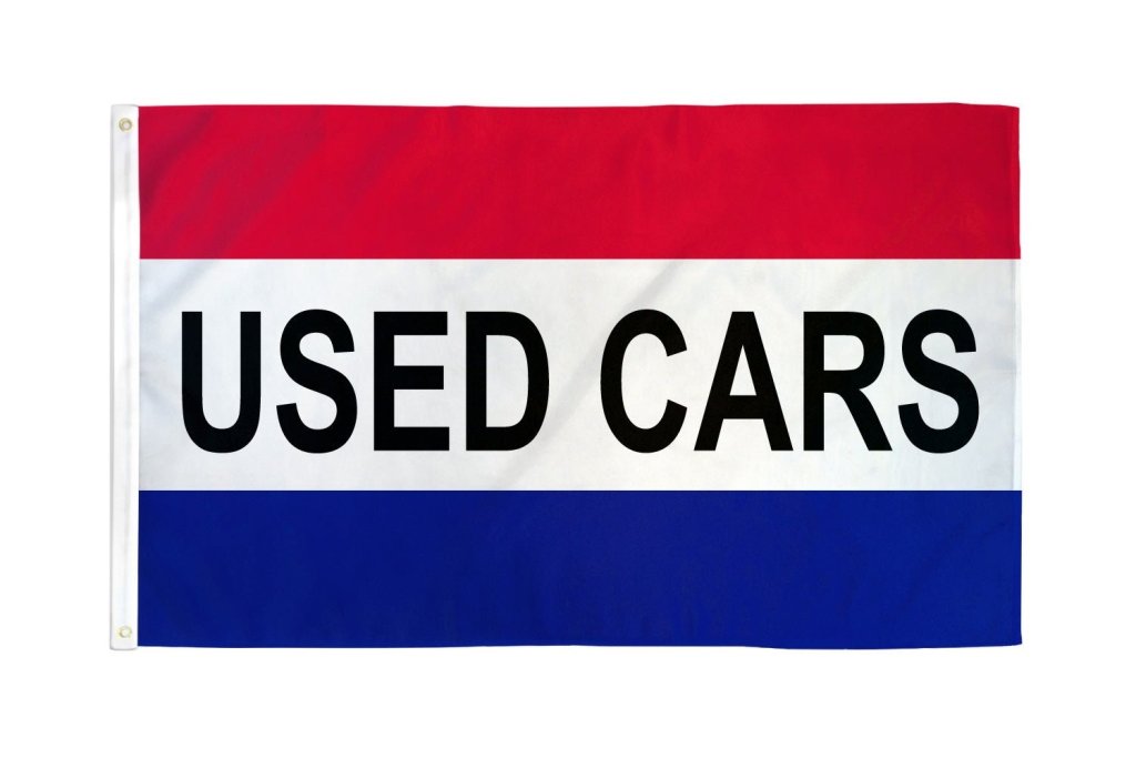 Used Cars (RWB) Flag 3x5ft Poly - Flags Importer