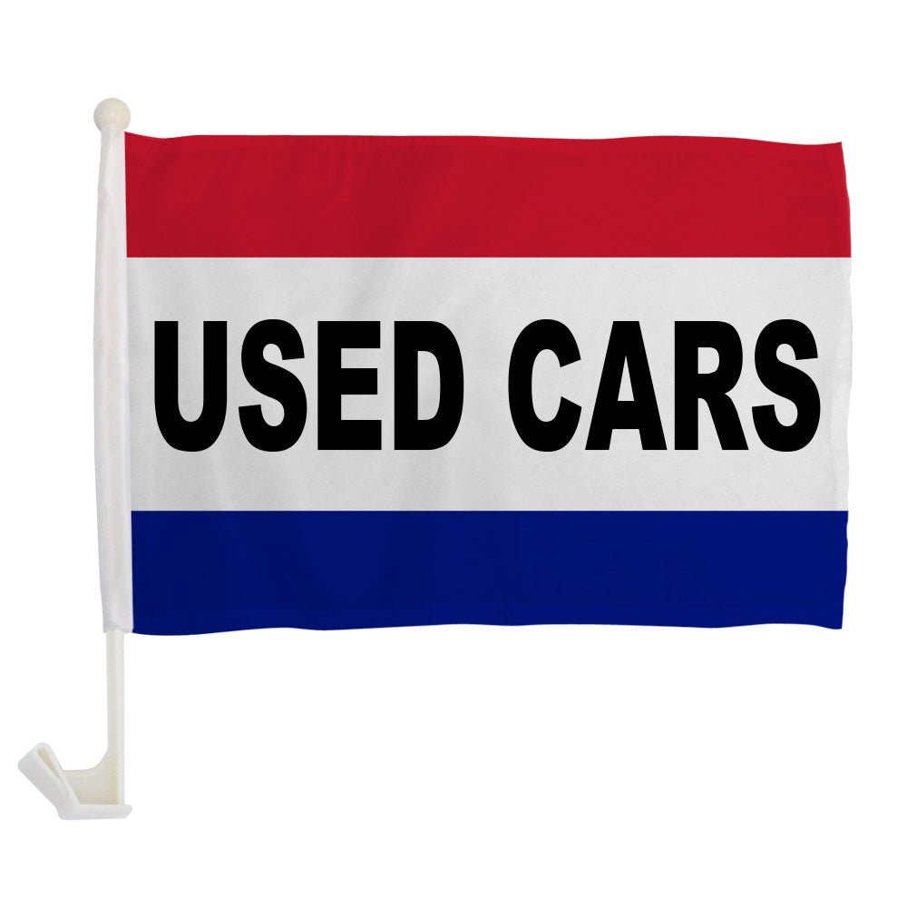 Used Cars (RWB) Single - Sided Car Flag - Flags Importer