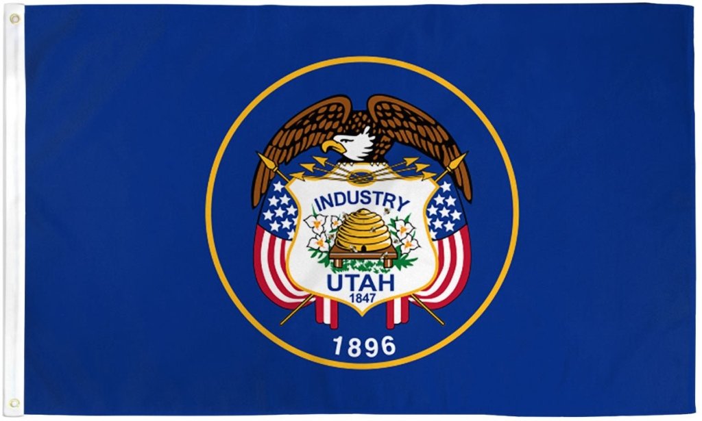 Utah (1913) Flag 3x5ft Poly - Flags Importer