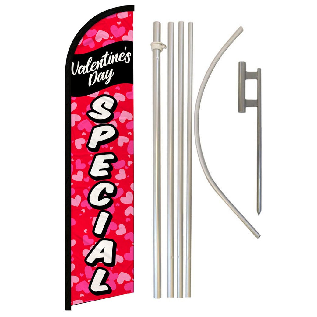 Valentine's Day Special Windless Banner Flag & Pole Kit - Flags Importer