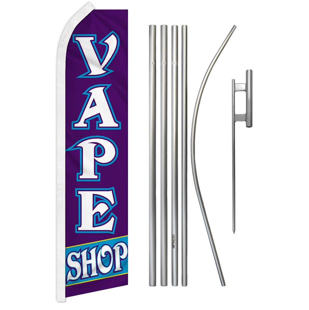 Vape Shop (Purple) Super Flag & Pole Kit - Flags Importer