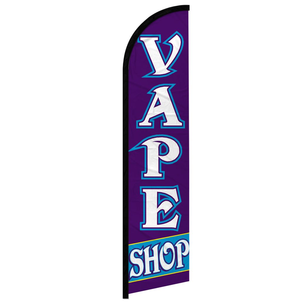 Vape Shop (Purple) Windless Banner Flag - Flags Importer