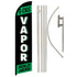 Vapor (Green & Black) Windless Banner Flag & Pole Kit - Flags Importer