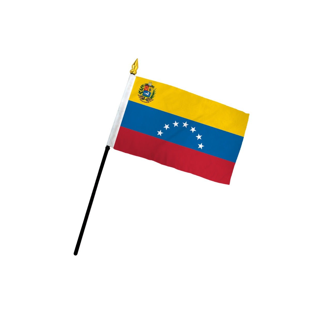 Venezuela (7 Stars) 4x6in Stick Flag - Flags Importer