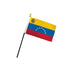 Venezuela (7 Stars) 4x6in Stick Flag - Flags Importer