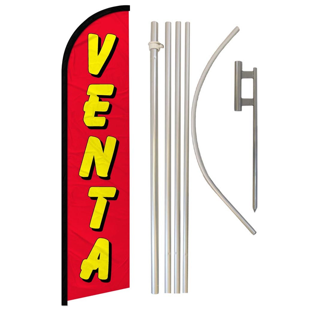 Venta (Sale) Windless Banner Flag & Pole Kit - Flags Importer