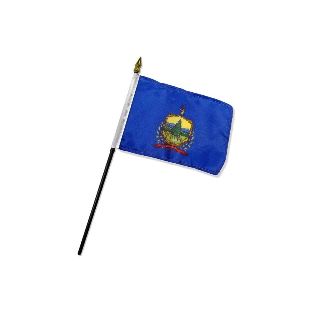 Vermont 4x6in Stick Flag - Flags Importer