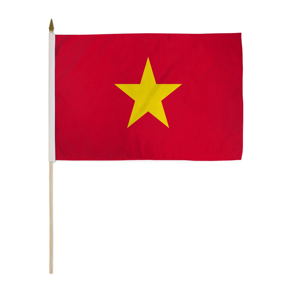 Vietnam 12x18in Stick Flag - Flags Importer