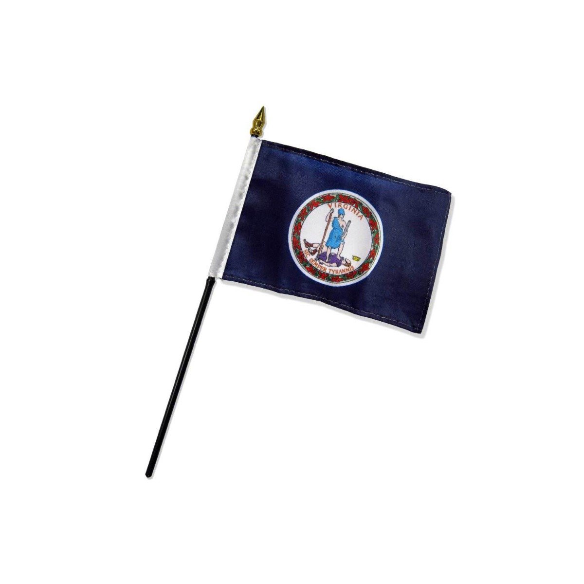 Virginia 4x6in Stick Flag - Flags Importer