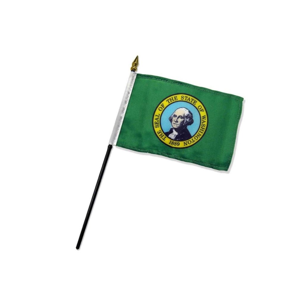 Washington 4x6in Stick Flag - Flags Importer