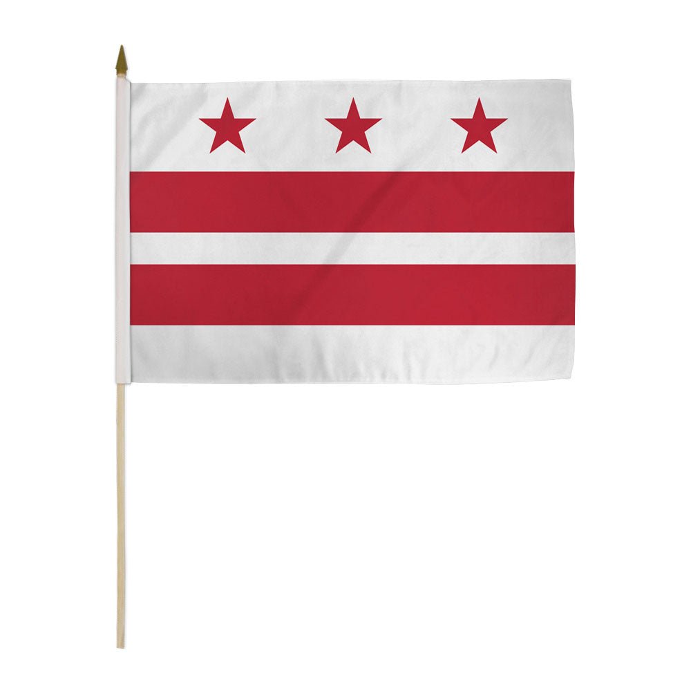 Washington DC 12x18in Stick Flag - Flags Importer