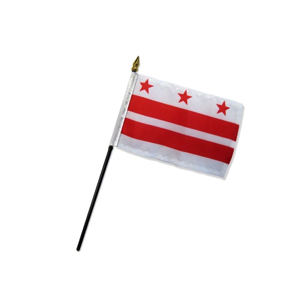 Washington DC 4x6in Stick Flag - Flags Importer