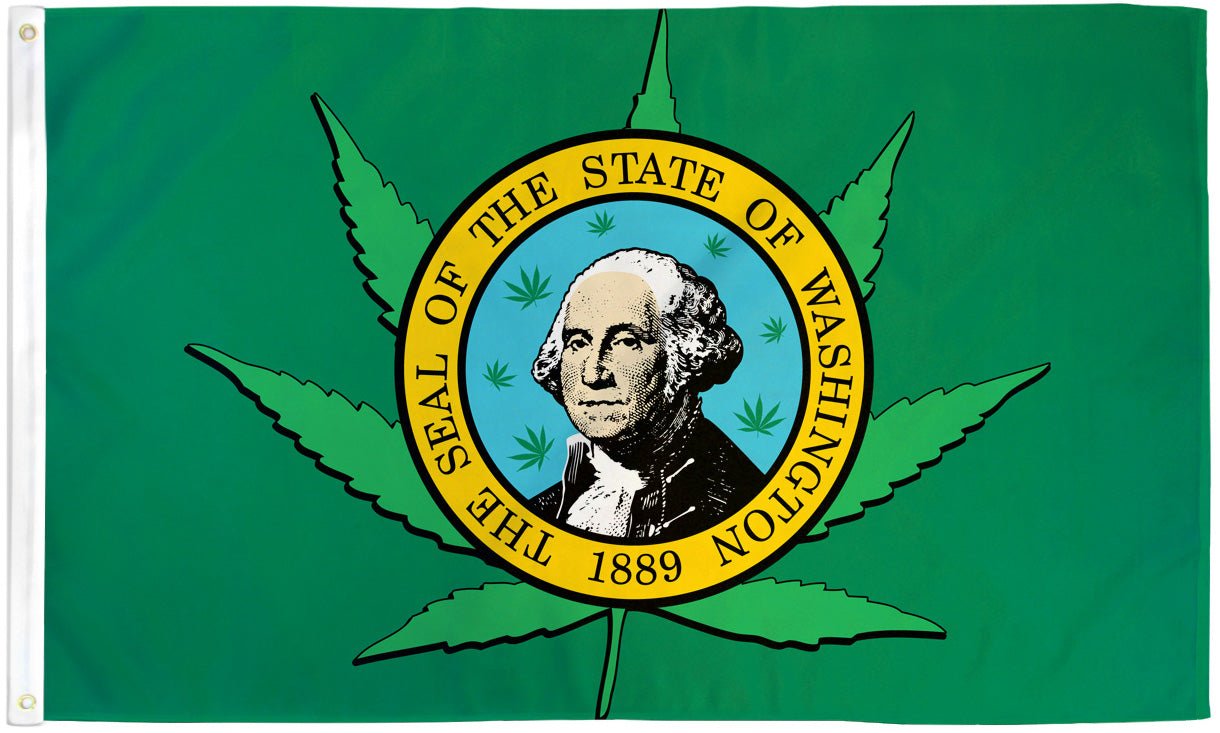 Washington (Leaf) Flag 3x5ft Poly - Flags Importer