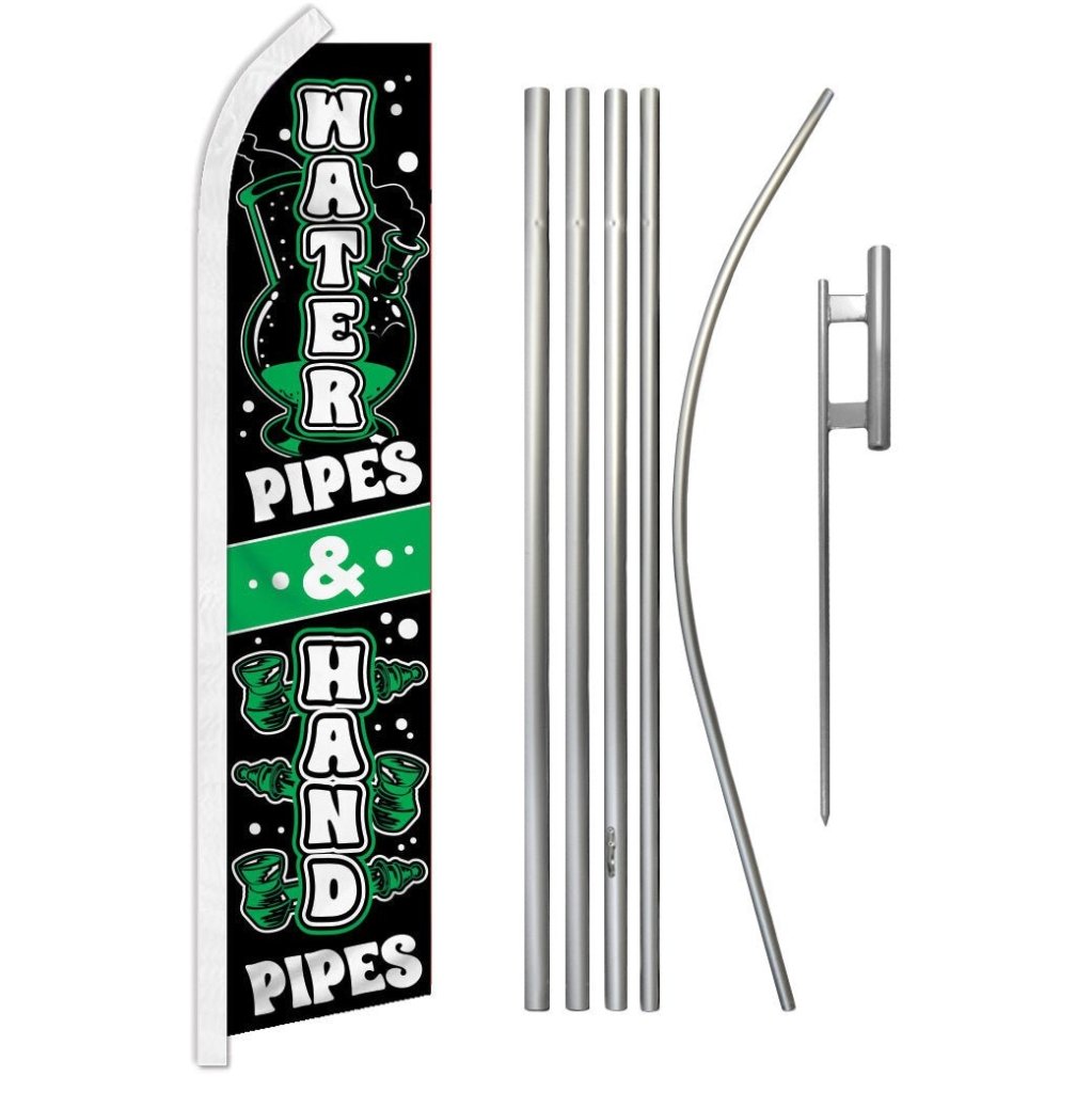 Water & Hand Pipes Super Flag & Pole Kit - Flags Importer