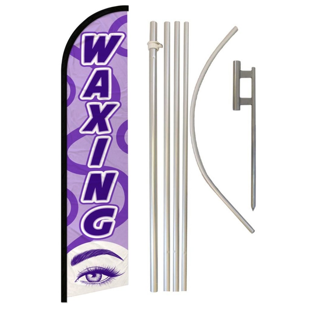 Waxing Windless Banner Flag & Pole Kit - Flags Importer