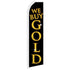 We Buy Gold (Black) Super Flag - Flags Importer