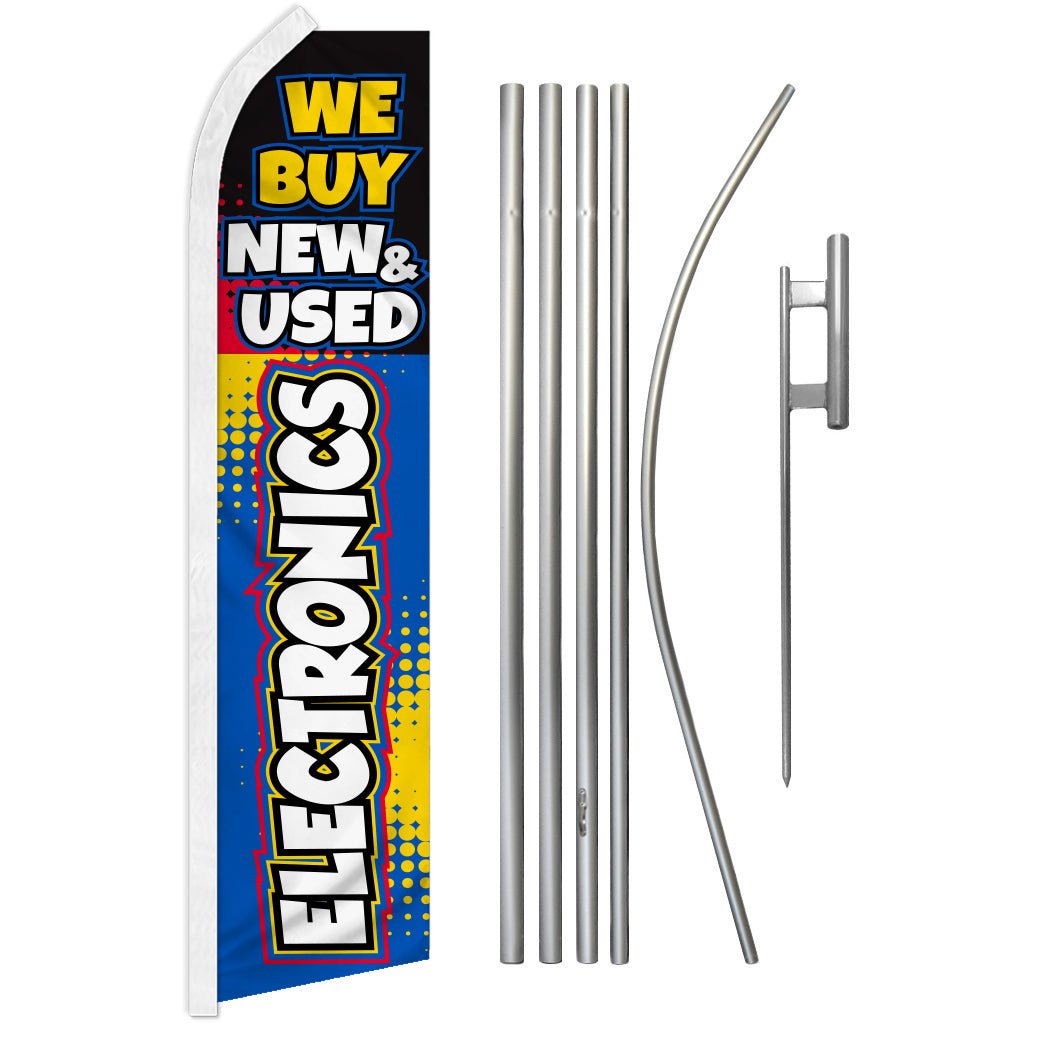 We Buy New & Used Electronics Super Flag & Pole Kit - Flags Importer