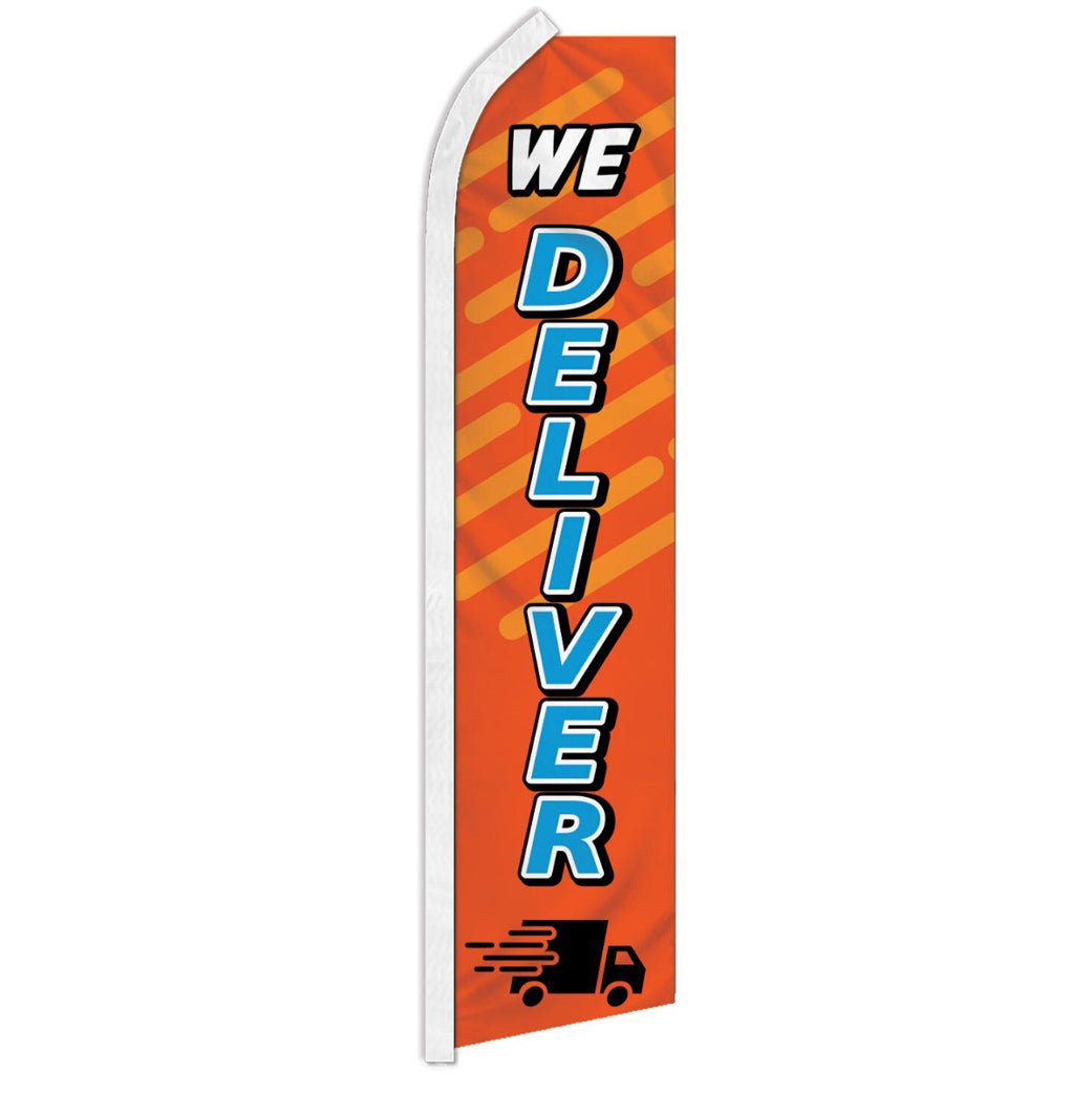 We Deliver (Orange & Blue) Super Flag - Flags Importer