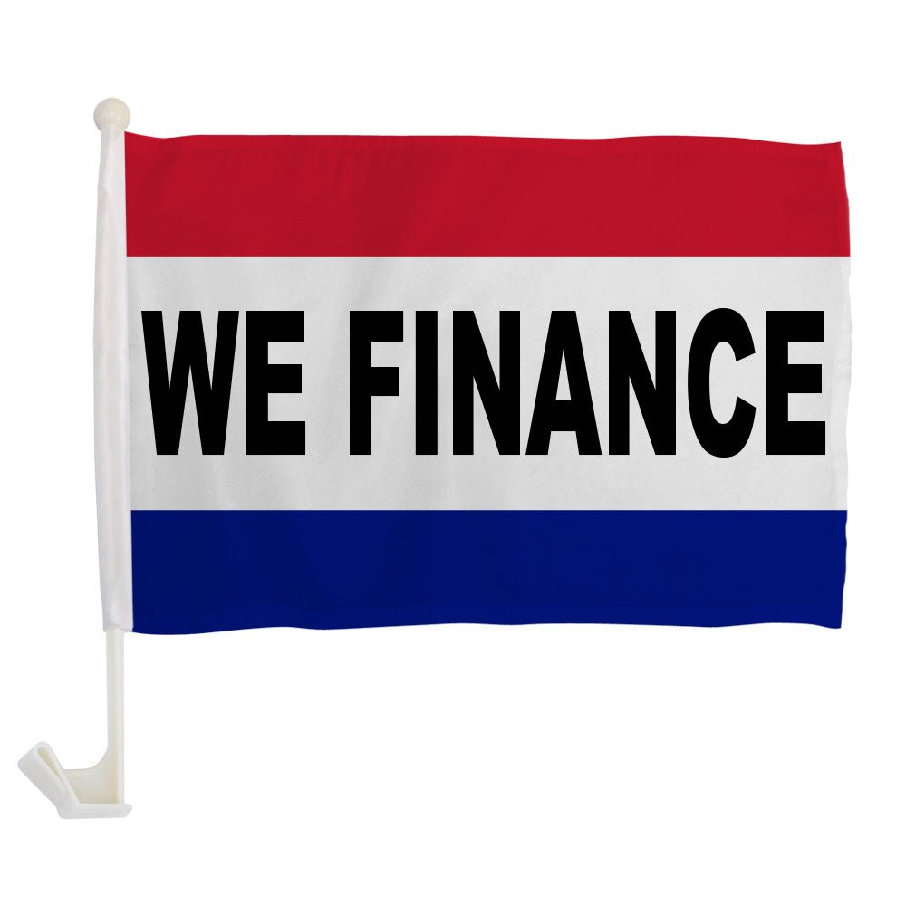 We Finance Single - Sided Car Flag - Flags Importer