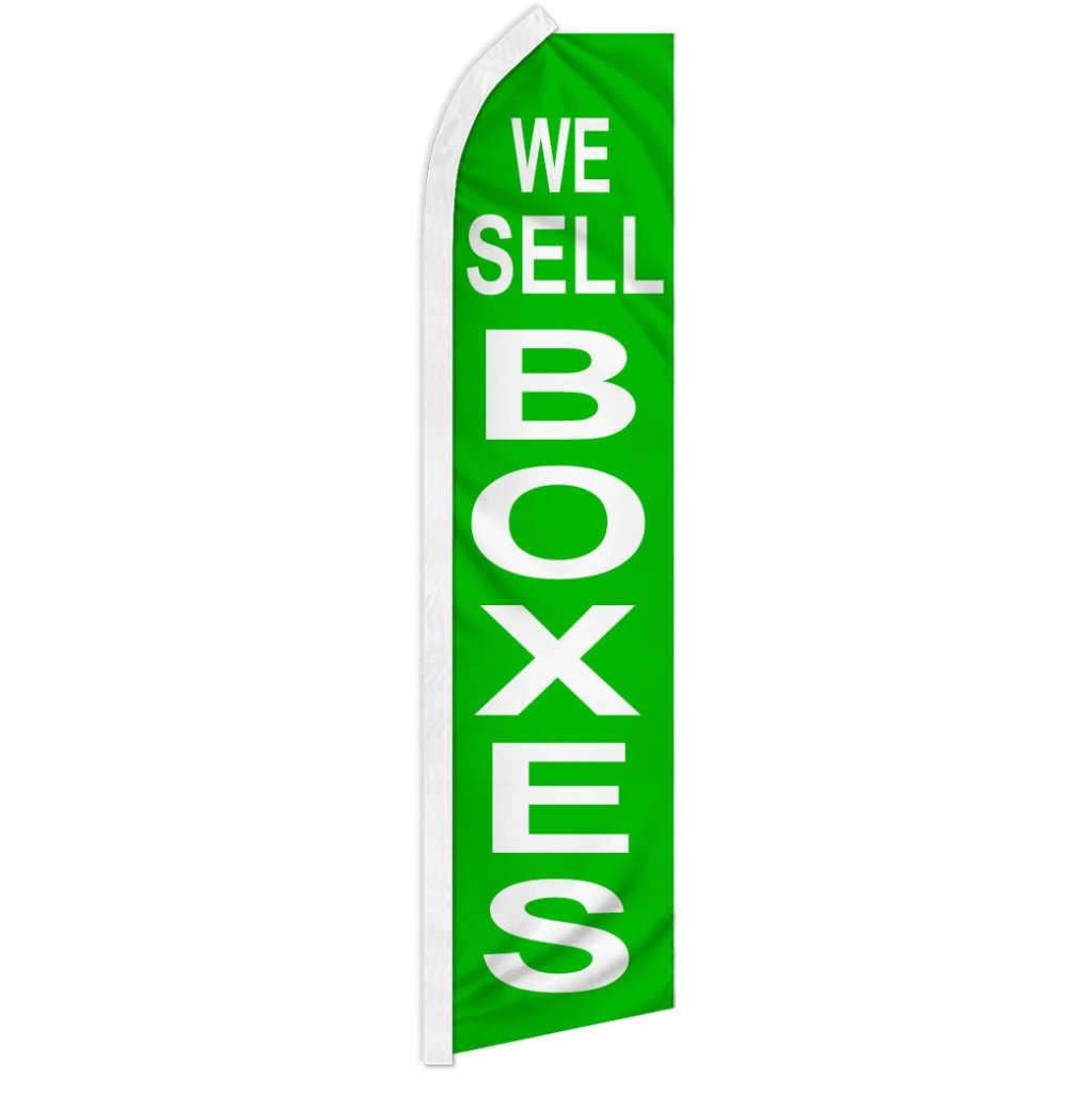 We Sell Boxes (Green) Super Flag - Flags Importer