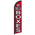 We Sell Boxes (Red) Windless Banner Flag - Flags Importer