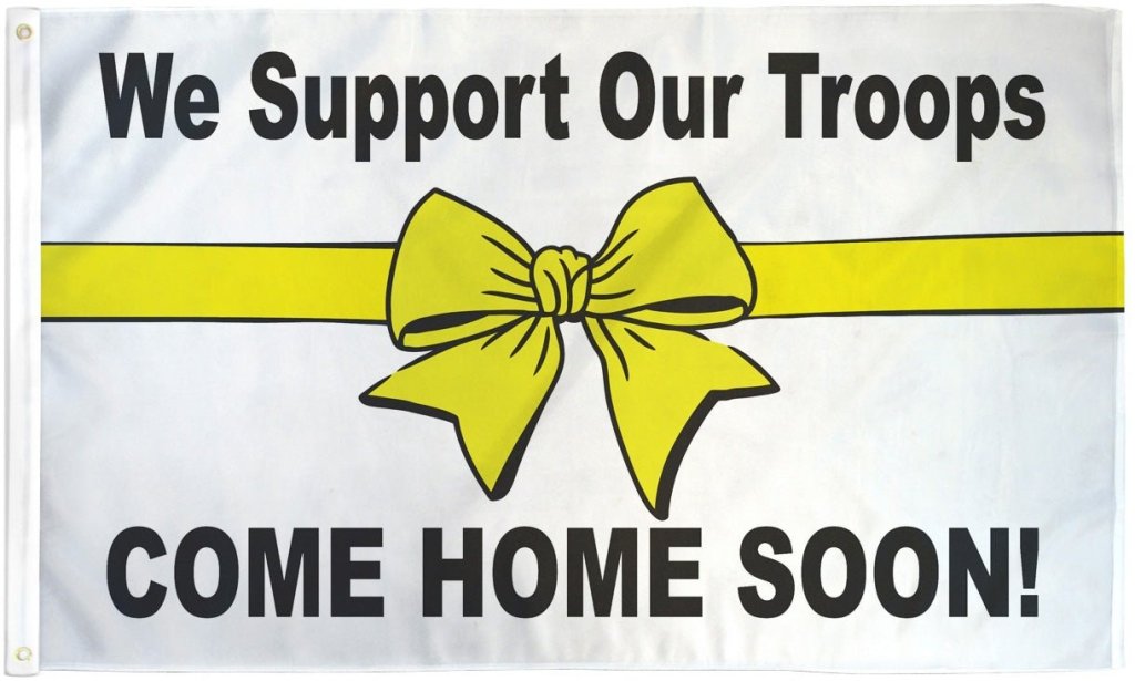 We Support Our Troops (Home) Flag 3x5ft Poly - Flags Importer