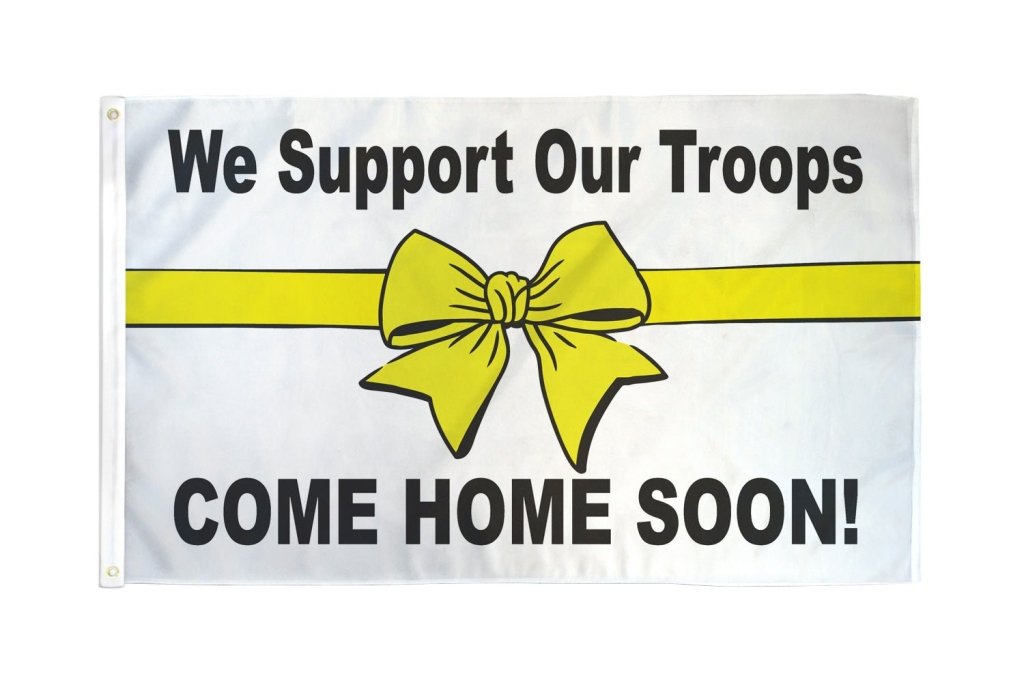 We Support Our Troops (Home) Flag 3x5ft Poly - Flags Importer