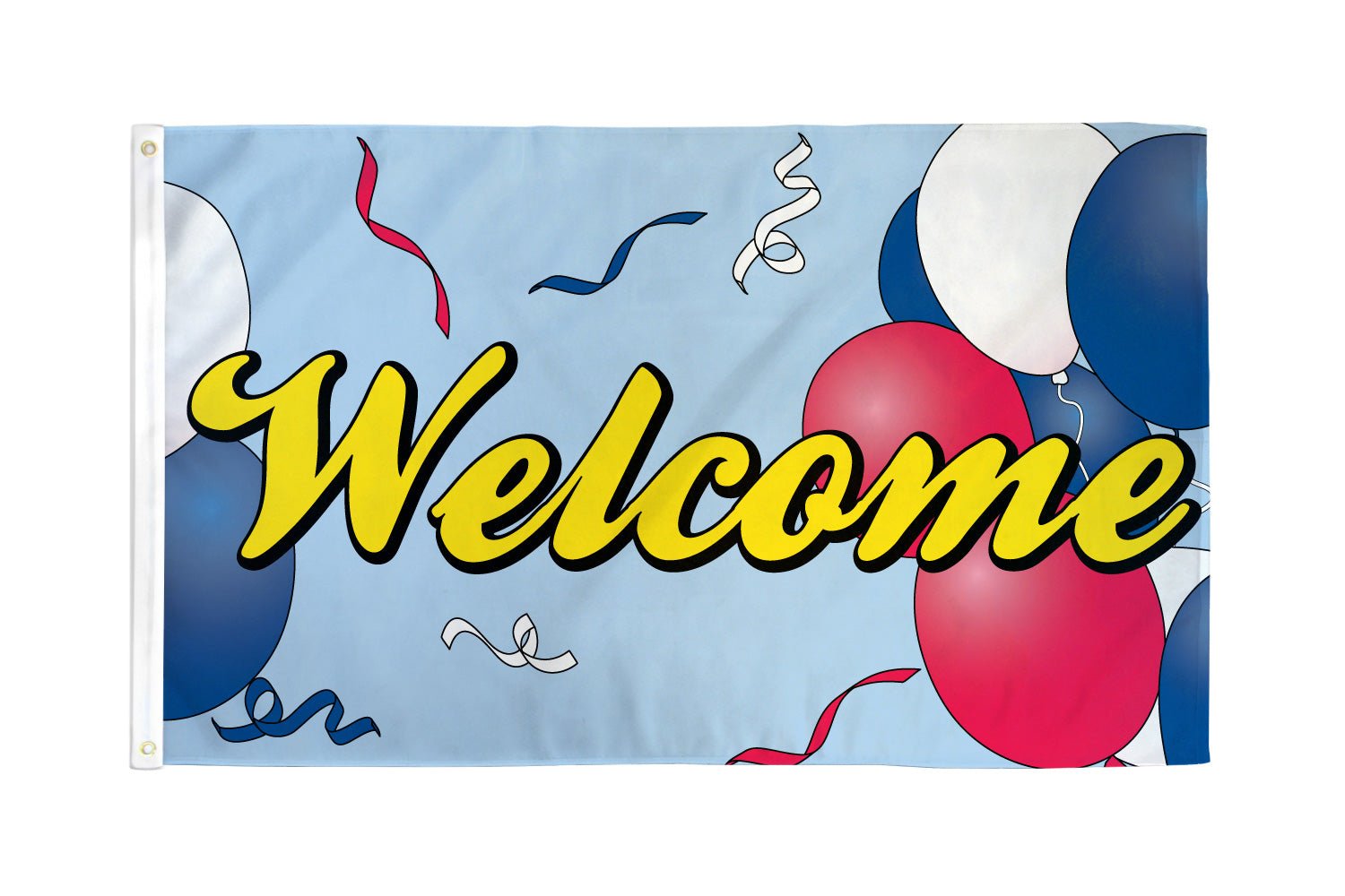 Welcome (Balloons) Flag 3x5ft Poly - Flags Importer