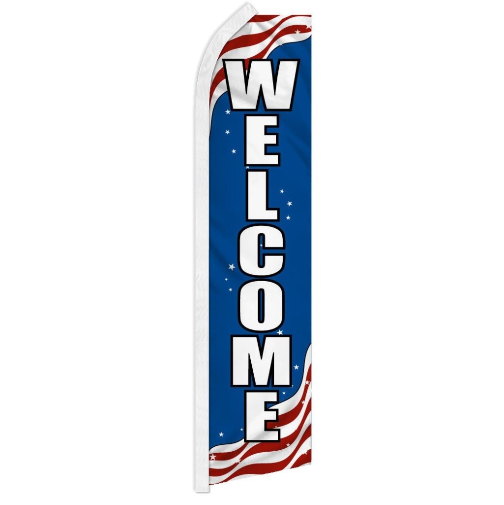 Welcome (Patriotic) Super Flag - Flags Importer