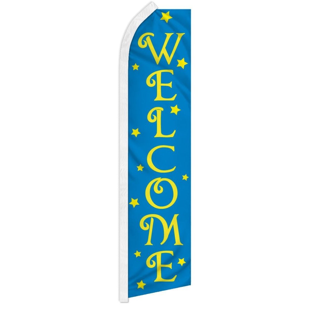 Welcome (Stars Blue) Super Flag - Flags Importer