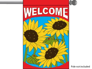 Welcome (Sunflowers) Garden Flag (28x40in) - Flags Importer