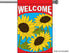 Welcome (Sunflowers) Garden Flag (28x40in) - Flags Importer