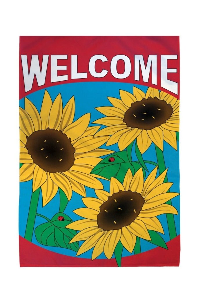 Welcome (Sunflowers) Garden Flag (28x40in) - Flags Importer