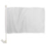 White Solid Color Single - Sided Car Flag - Flags Importer