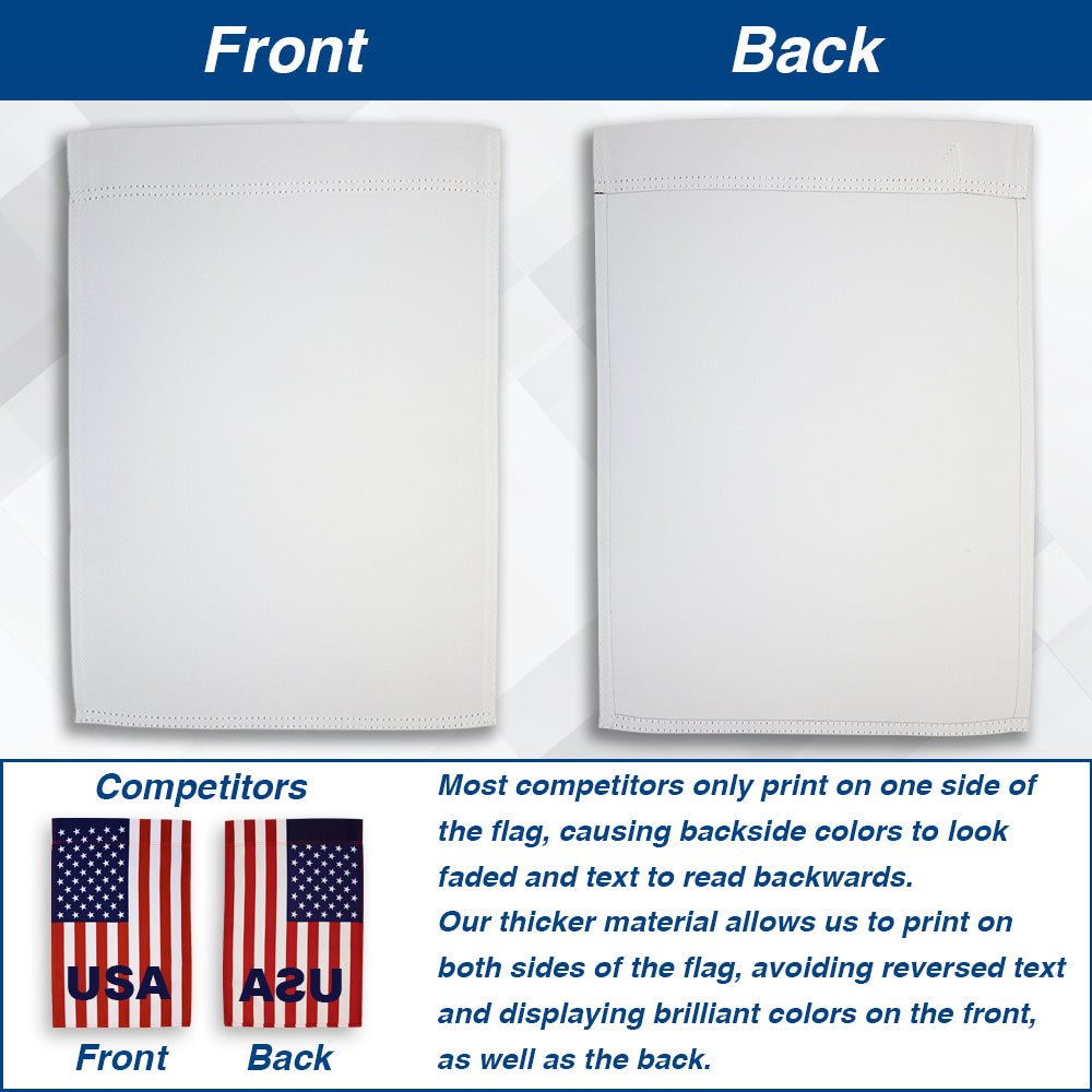 White Sublimation Blank 12x18in Garden Flag - Flags Importer